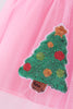 Pink Christmas Tree Sequin Skort