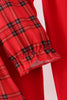 Red Plaid Bow Smocked Ruffle Pants Set