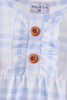 Blue Plaid Bow Ruffle Bubble
