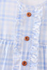 Blue Plaid Ruffle Dress