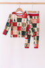 Maroon Checkered Tree Pajama Set