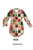 Maroon Checkered Tree Mom Gown
