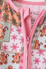 Pink Gingerbread Checkered Bamboo Romper