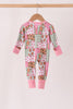Pink Gingerbread Checkered Bamboo Romper