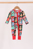 Red christmas bluey bamboo romper