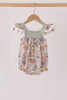 Pumpkin Embroidery Ruffle Bubble