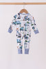 Blue Excavator Bamboo Romper