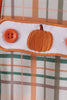Pumpkin Embroidery Plaid Bubble