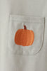 Sage Pumpkin Embroidery Plaid pants set