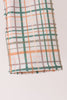 Sage Pumpkin Embroidery Plaid pants set