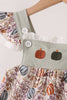 Pumpkin Embroidery Lace Ruffle pants set
