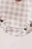 Green Duck Embroidery Gingham Bubble