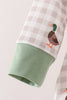 Green Duck Embroidery Gingham Bubble