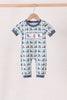 Blue mallard duck embroidery romper