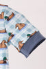 Blue mallard duck embroidery romper