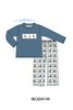 Blue mallard duck embroidery pants set
