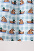Blue mallard duck embroidery dress