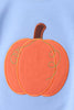 Blue pumpkin applique stripe pants set
