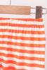 Blue pumpkin applique stripe pants set