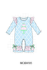 Blue birthday cake appilque ruffle romper