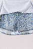 Teal floral print mom&me skorts set