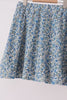 Teal floral print mom&me skorts set