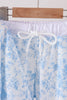 Blue floral print mom&me pants set