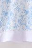 Blue floral print mom&me pants set