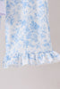 Blue floral print mom&me pants set