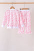 Pink floral print mom&me pants set