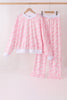 Pink floral print mom&me pants set