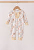 Khaki farm checkered romper