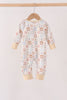 Khaki farm checkered romper