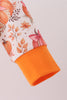 Orange Pumpkin Print Ruffle Romper