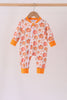 Orange Pumpkin Print Romper