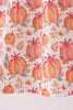 Orange Pumpkin Print Ruffle Dress
