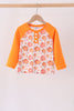 Orange Pumpkin Print Top