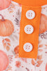 Orange Pumpkin Print Top