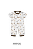 Brown zoo animal romper