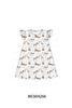 Brown zoo animal ruffle dress