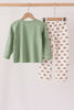 Green farm embroidery pants set