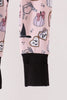 Pink Spooky embroidery bamboo ruffle romper