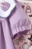 Purple spooky embroidery pants set