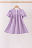 Purple spooky embroidery dress