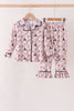 Pink Spooky print bamboo pajama set