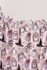 Pink Spooky print ruffle tiered mom dress