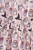 Pink Spooky print ruffle tiered mom dress