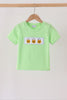 Green Jack-O-Lantern embroidery top