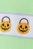 Green Jack-O-Lantern embroidery top