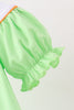 Green Jack-O-Lantern embroidery dress